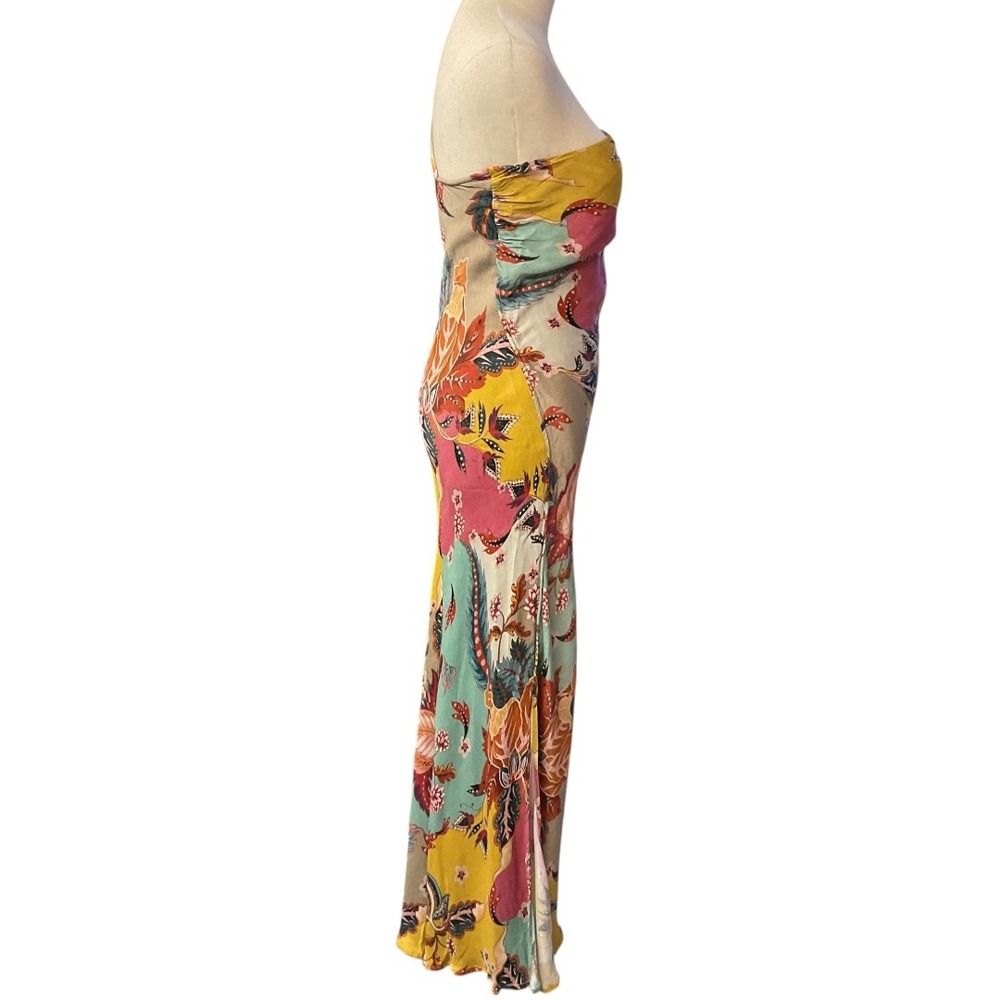 Anthropologie Bl-nk One-Shoulder Slip Dress Size 8 Floral Cocktail‎ Party - Picture 8 of 9